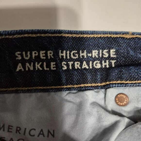 American Eagle Super High-rise Ankle Straight Leg Jeans Size 12 - Picture 7 of 15
